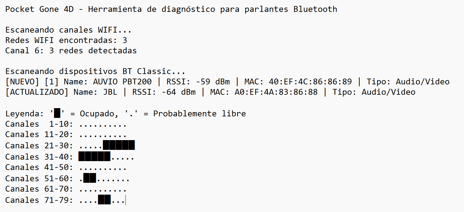 Diagnostico de dispositivos Bluetooth